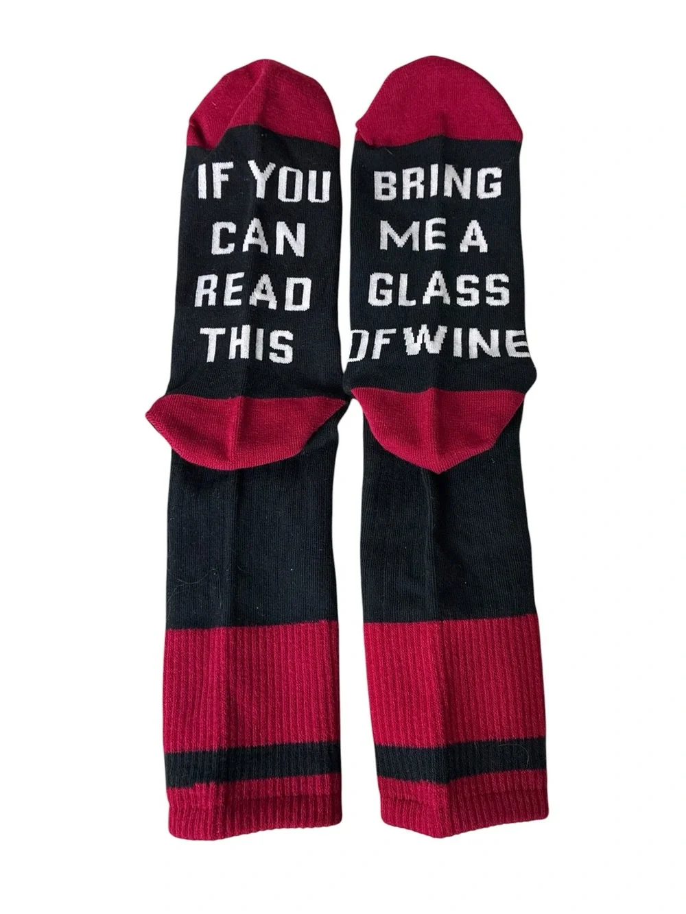 NWOT Printed Red Wine statement graphic socks women’s all size